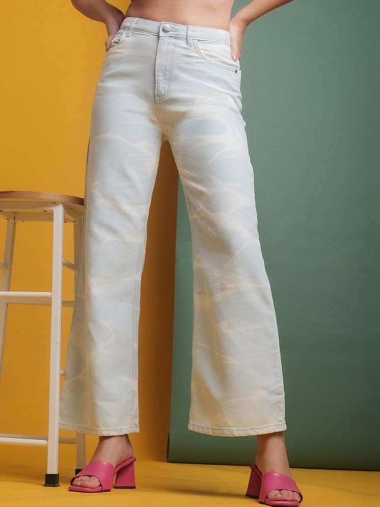     			Freehand - Light Blue Cotton Flared Women's Jeans ( Pack of 1 )