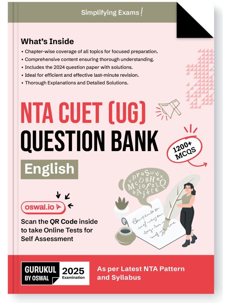     			Gurukul NTA CUET (UG) English Question Bank Exam 2025 : 1200+ MCQs, Chapterwise Coverage, 2024 Solved Paper, PYQs, Detailed Solutions, Common Universi