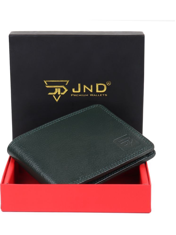     			JND Green 100% Leather Men's Regular Wallet ( Pack of 1 )