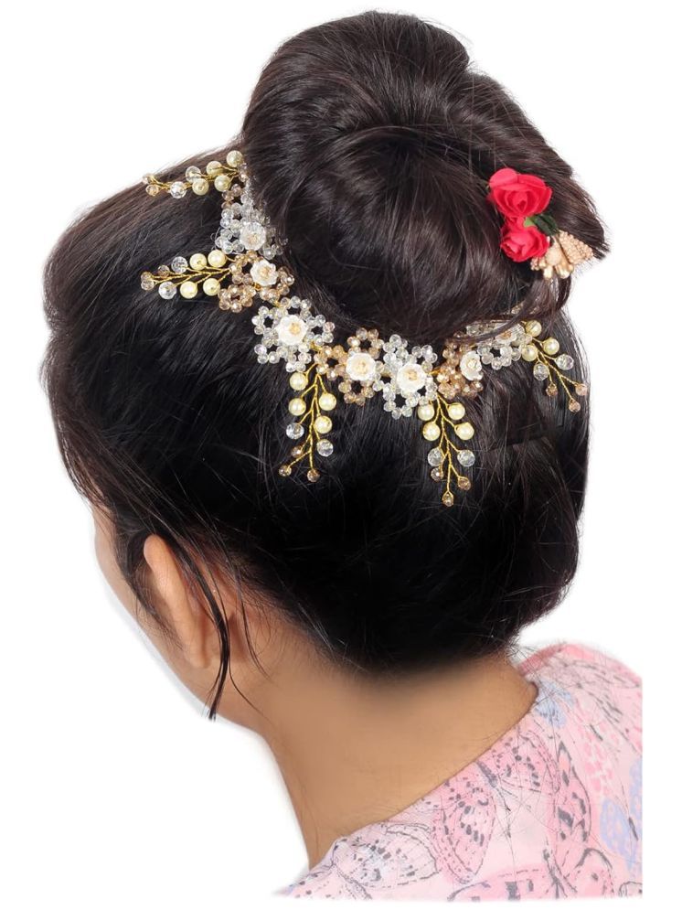     			RITZKART Gold Hair Accessory Set ( Pack of 1 )