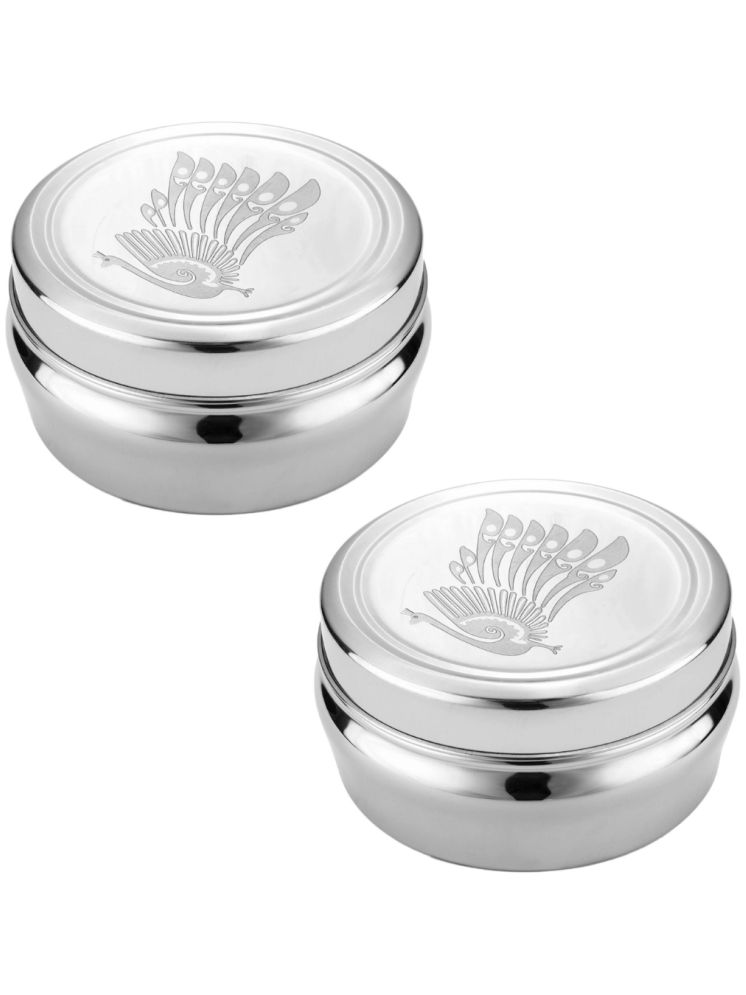     			Cutlux Containers Steel Silver Utility Container ( Set of 2 )