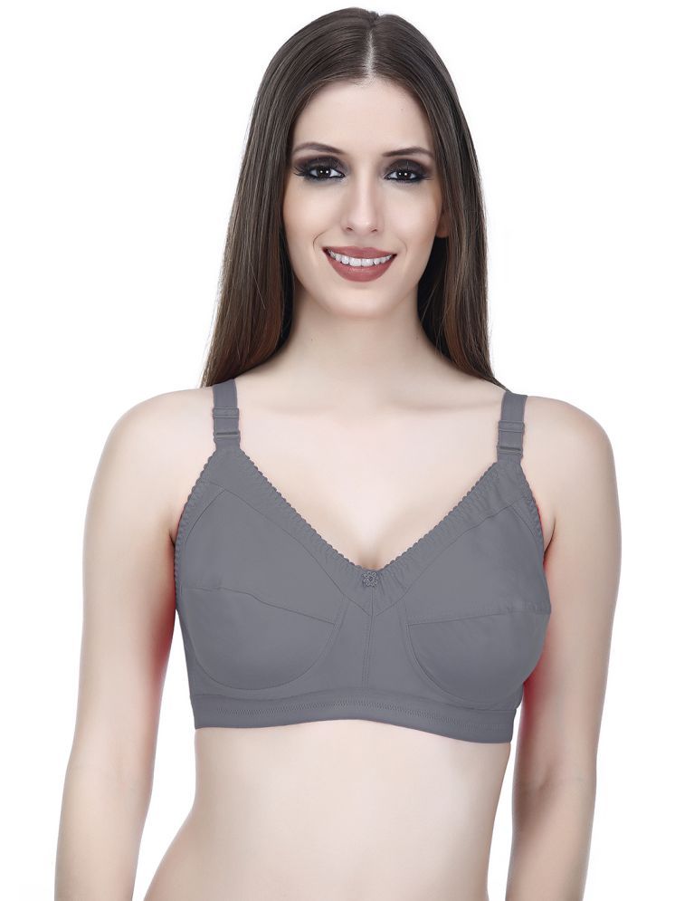     			Elina Pack of 1 Cotton Non Padded Minimizer Bra For Women ( Dark Grey )