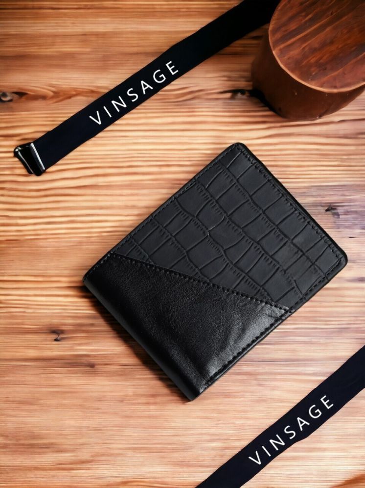     			VINSAGE Black PU Men's Regular Wallet ( Pack of 1 )