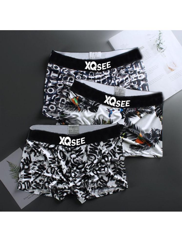     			Xqsee Pack of 3 Nylon Trunks For Men's ( Black )