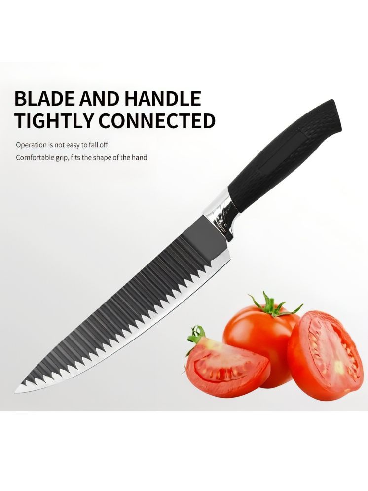     			ATARC Black Stainless Steel Chef Knife Blade Length 20 cm ( Pack of 1 )