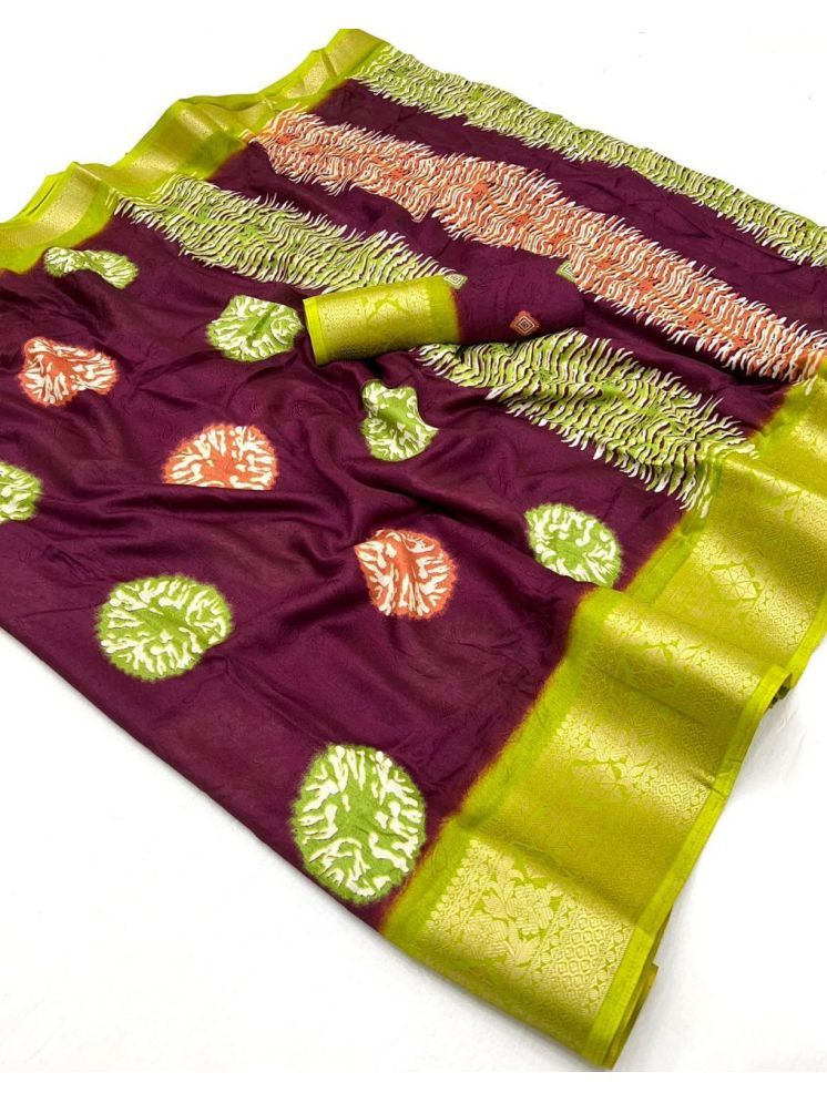     			Arkia Pack of 1 Georgette Embellished Saree With Blouse Piece ( Maroon )