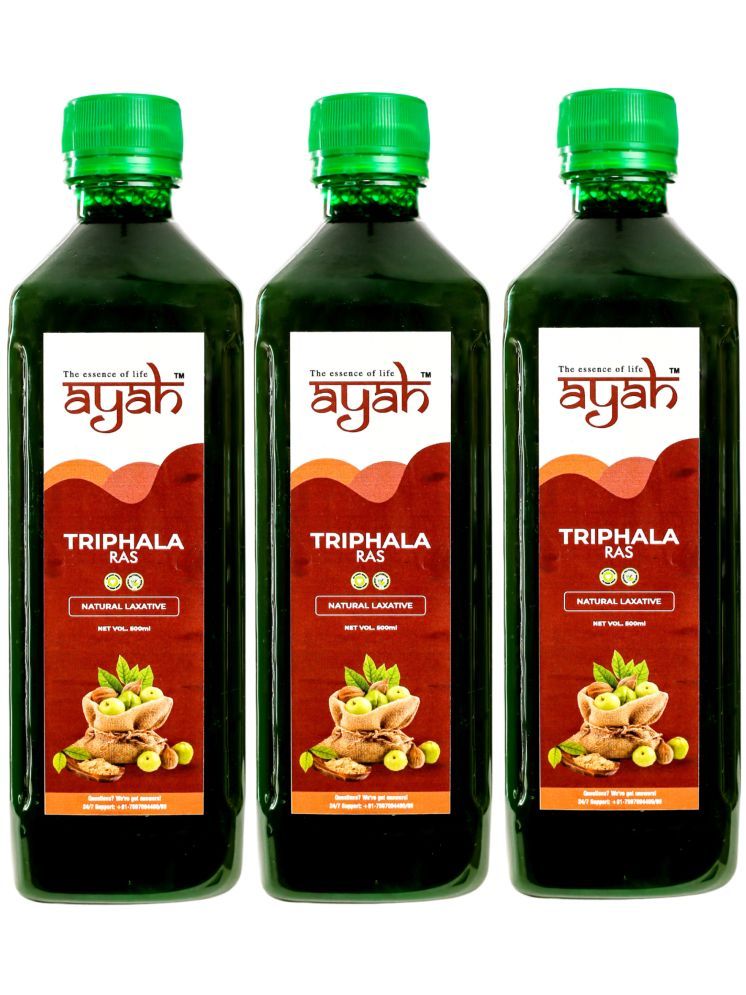     			Ayah Triphala (Amla, Haritaki, Bibhitaki) Ras / Juice - Super Saver Pack of 3