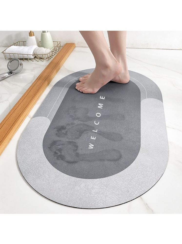     			GEEO Anti-skid Rubber Bath Mat 40x60 cm ( Pack of 1 ) - Light Grey