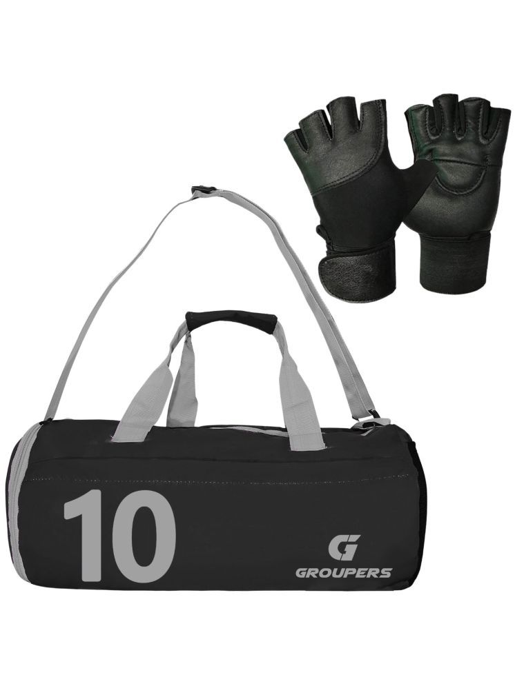     			GROUPERS Polyester BLACK 25 Ltrs Gym Bag