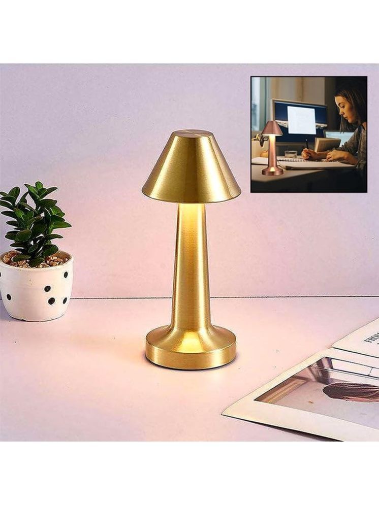     			Gjshop Gold Table Lamp ( Pack of 1 )