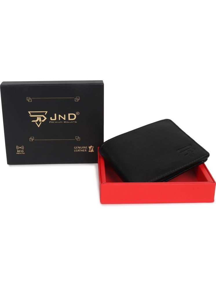     			JND Black 100% Leather Men's Regular Wallet ( Pack of 1 )