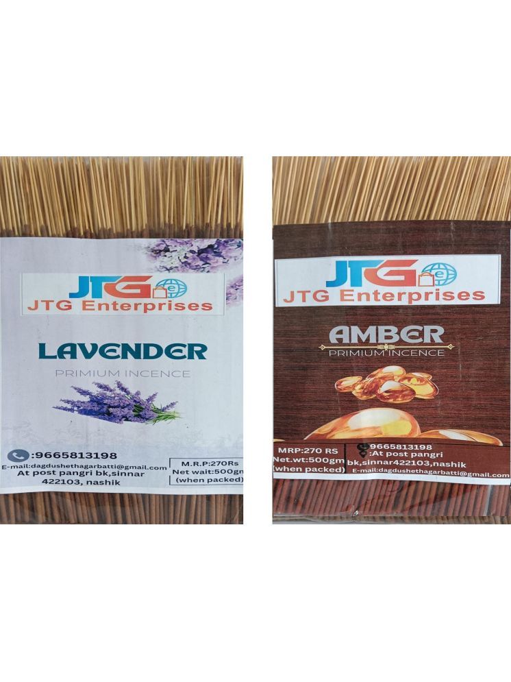     			JTG enterprises Incense Stick Amber,Kewda,Kesar Chandan,Lavender,Oudh 1 Kg ( Pack of 2 )