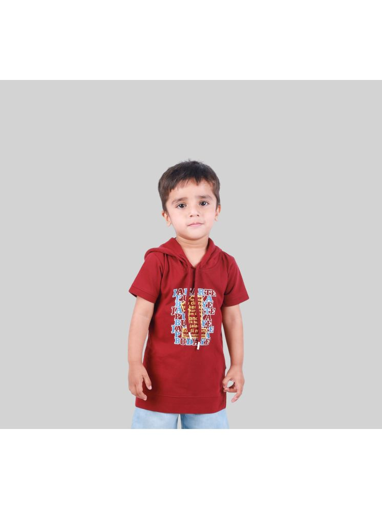     			Kidzee Kingdom Pack of 1 Baby Boys Cotton T-Shirt ( Red )