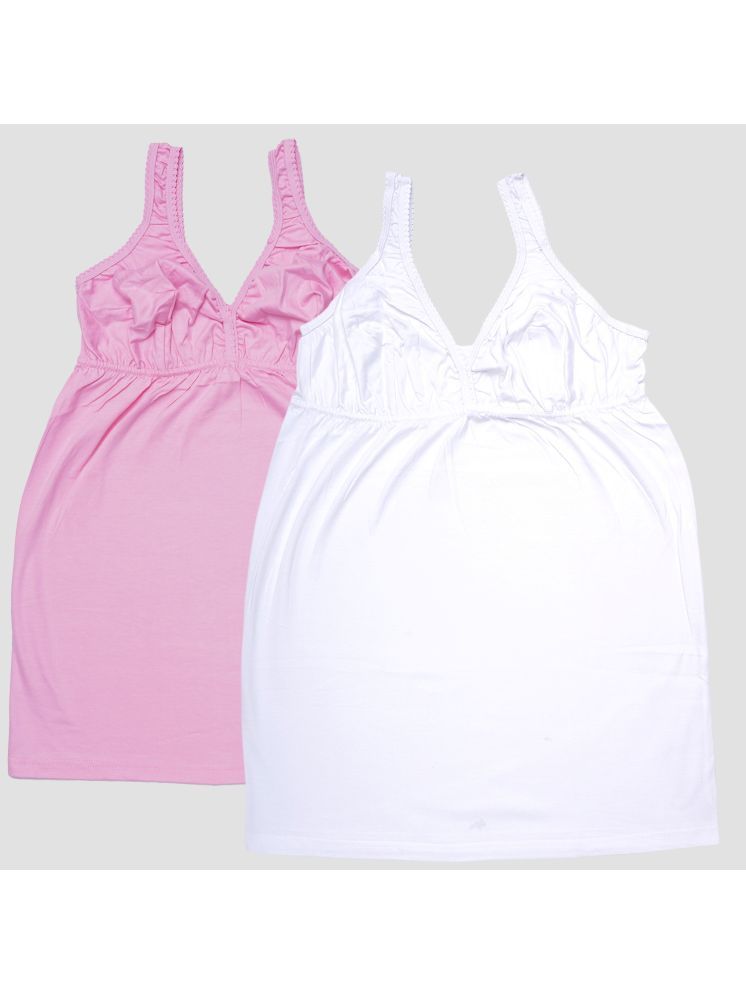     			MYLSA Pack of 2 Camisole Cotton Camisoles ( Off White )