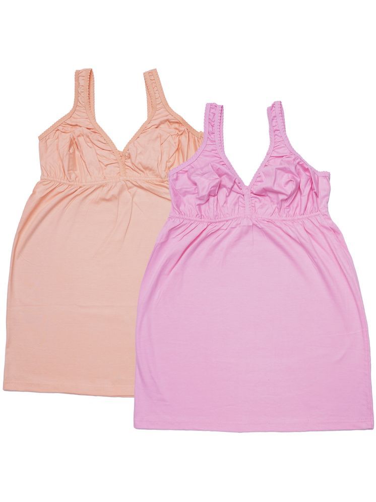     			MYLSA Pack of 2 Camisole Cotton Camisoles ( Peach )