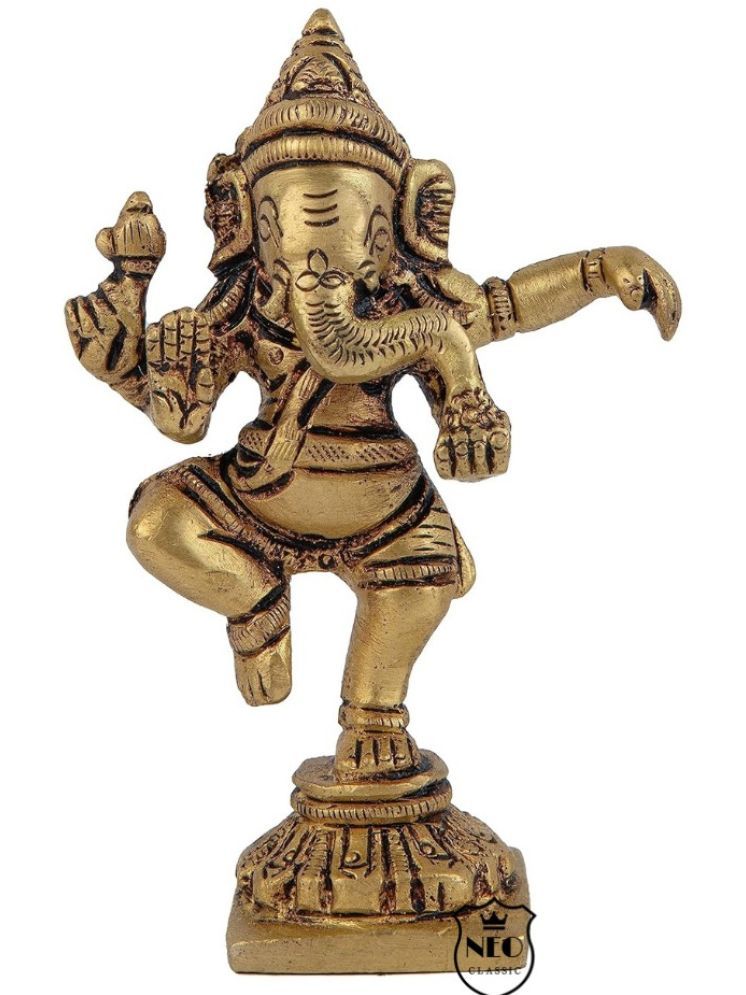     			Neo Classic Brass Lord Ganesha Idol ( 10 cm )