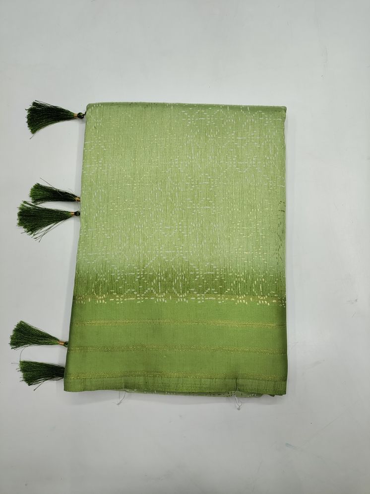     			RekhaManiyar Pack of 1 Silk Blend Printed Saree With Blouse Piece ( Green )