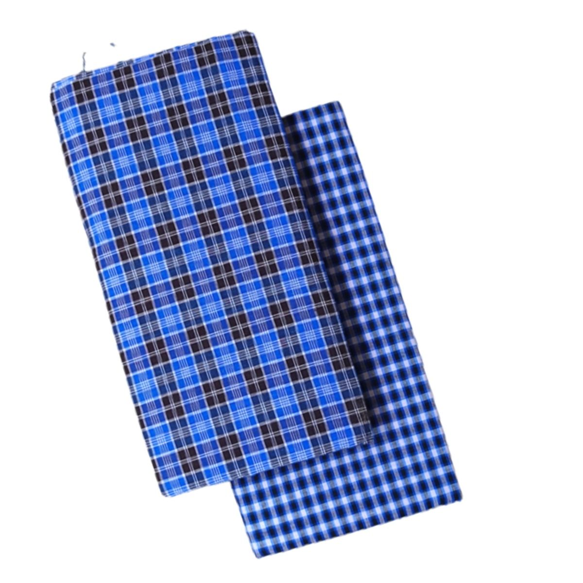     			VUNNAVA Polyester Men's Lungi Multicolor ( Pack of 2 )