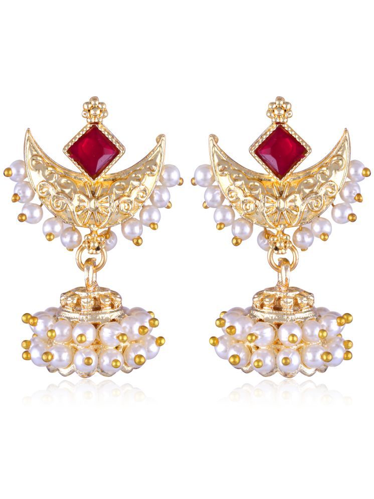     			Vighnaharta Golden Chandelier Earrings ( Pack of 1 )