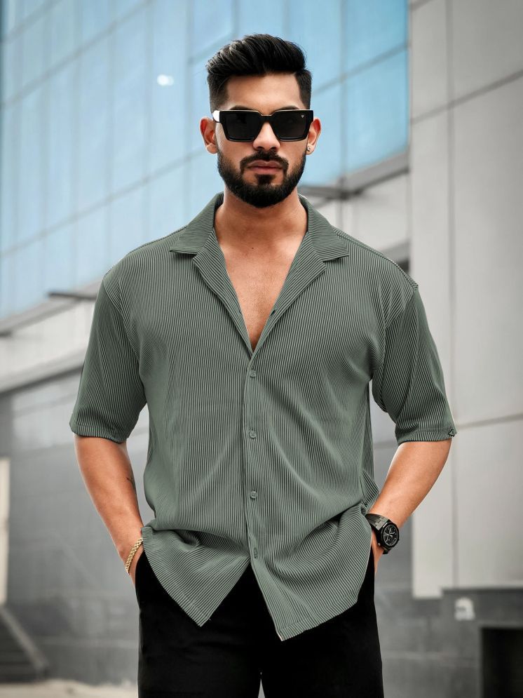     			clafoutis Polyester Relaxed Fit Solid Half Sleeves Men's Mandarin Collar T-Shirt - Mint Green ( Pack of 1 )