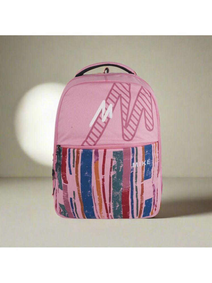     			mikebags 31 Ltrs Pink Polyester College Bag