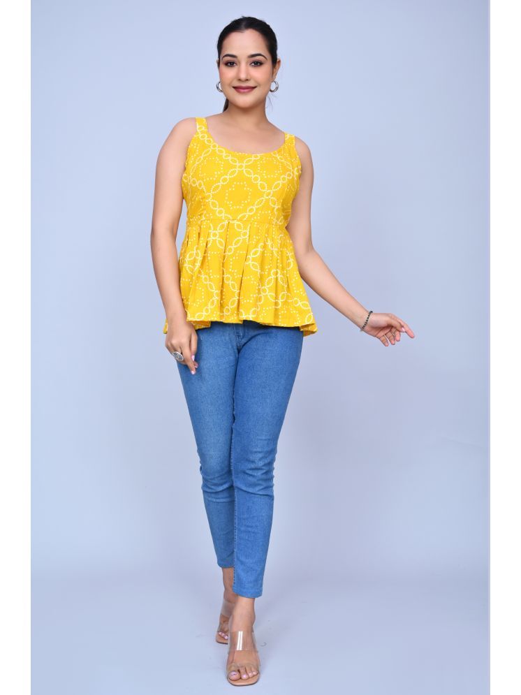     			ravishree Yellow Rayon Women's Regular Top ( Pack of 1 )