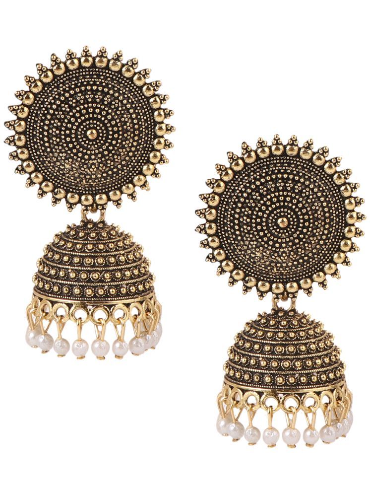     			Keviv Gold Jhumki Earrings ( Pack of 1 )