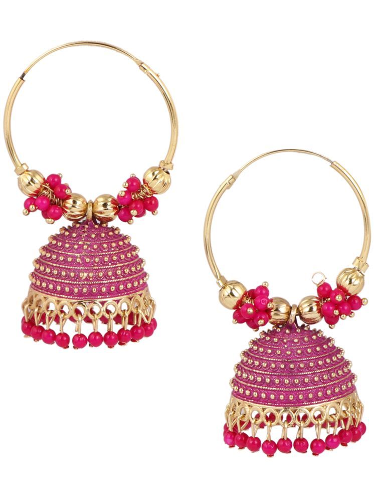     			Keviv Pink Bali Earrings ( Pack of 1 )