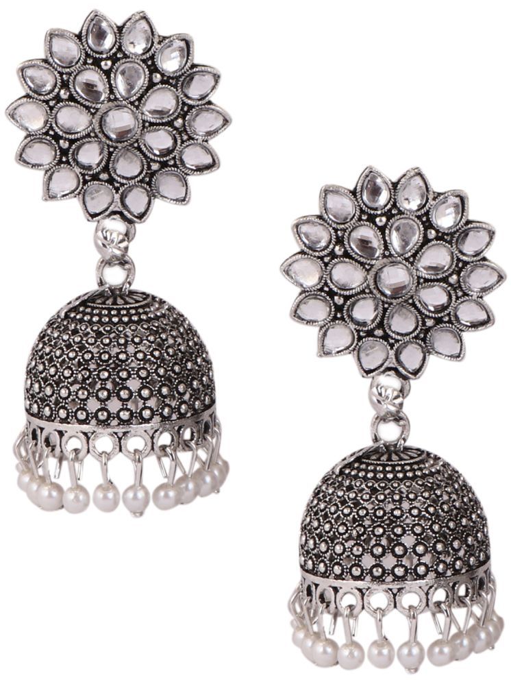     			Keviv Silver Jhumki Earrings ( Pack of 1 )