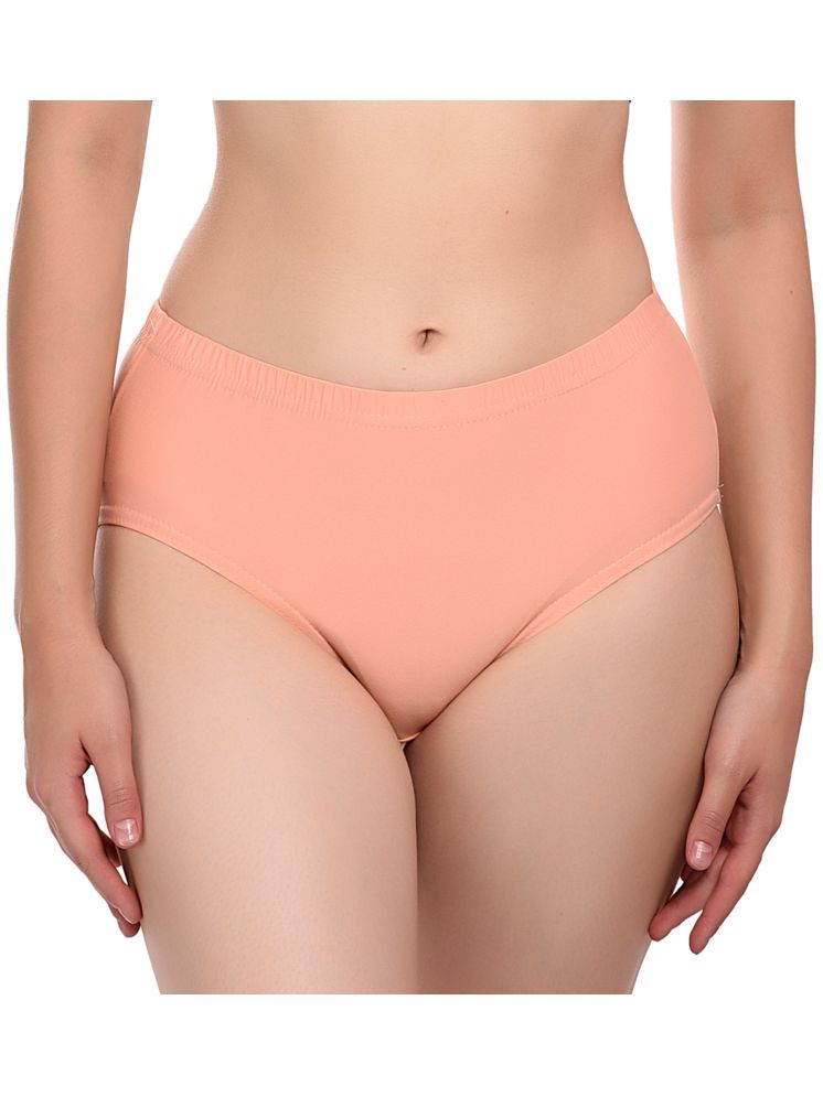     			Madam Pack of 1 Cotton Lycra Hipster For Women ( Peach )