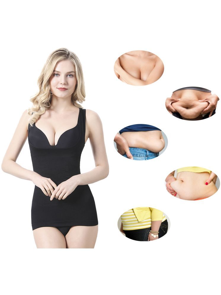     			3Mads Pack of 1 Cotton Women's BodySuite ( Black )