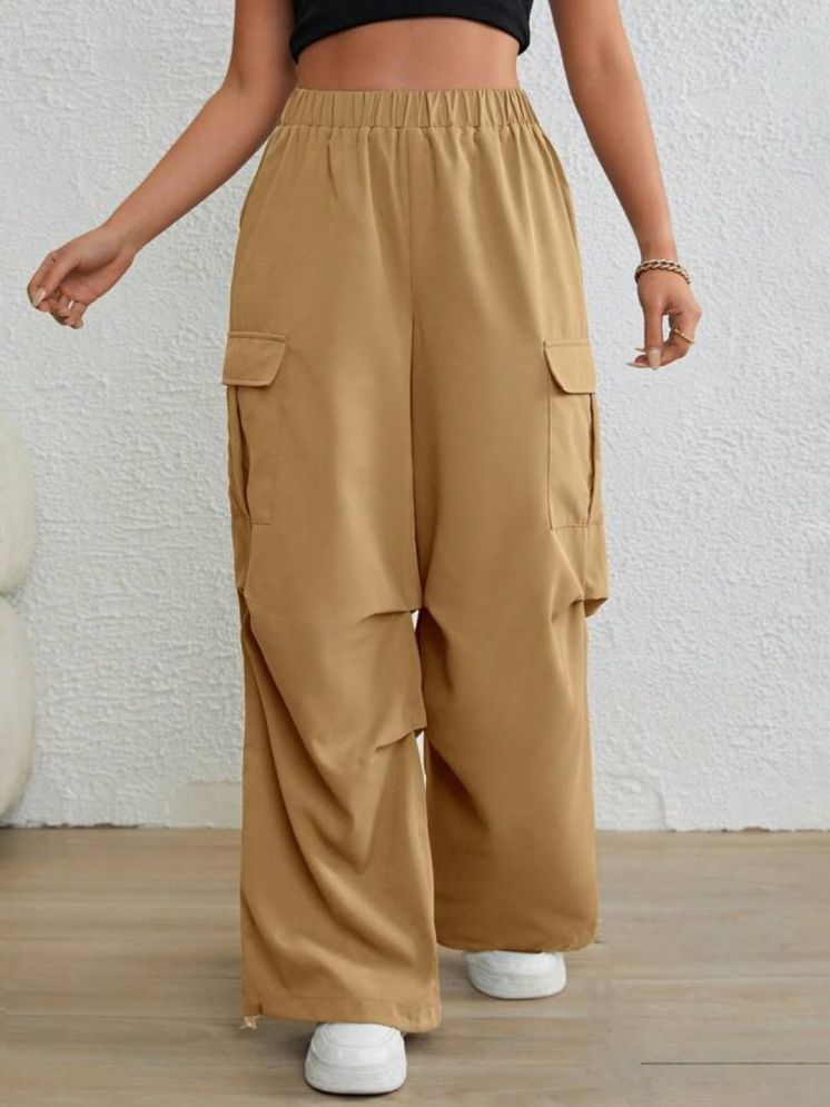     			Broadstar Pack of 1 Polyester Baggy Women's Cargo Pants ( Beige )