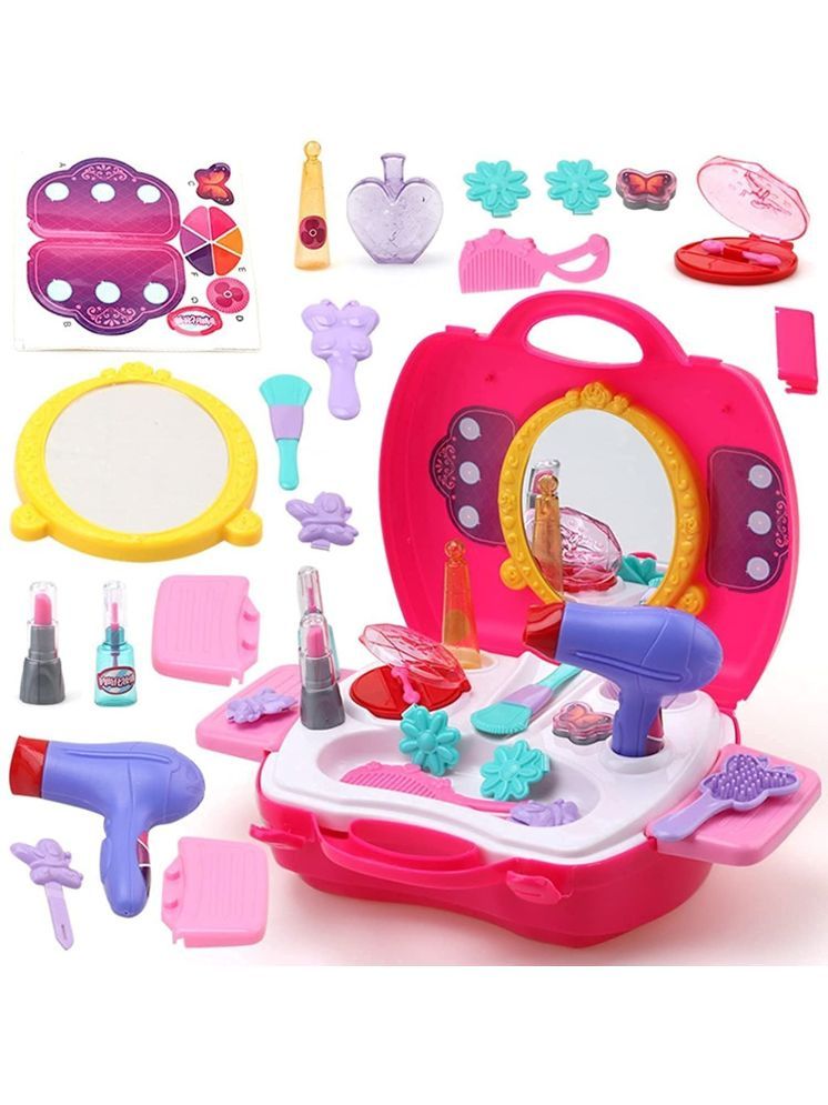     			Carry Along Beauty Set Toy with Briefcase and Accessories, (Multicolour)