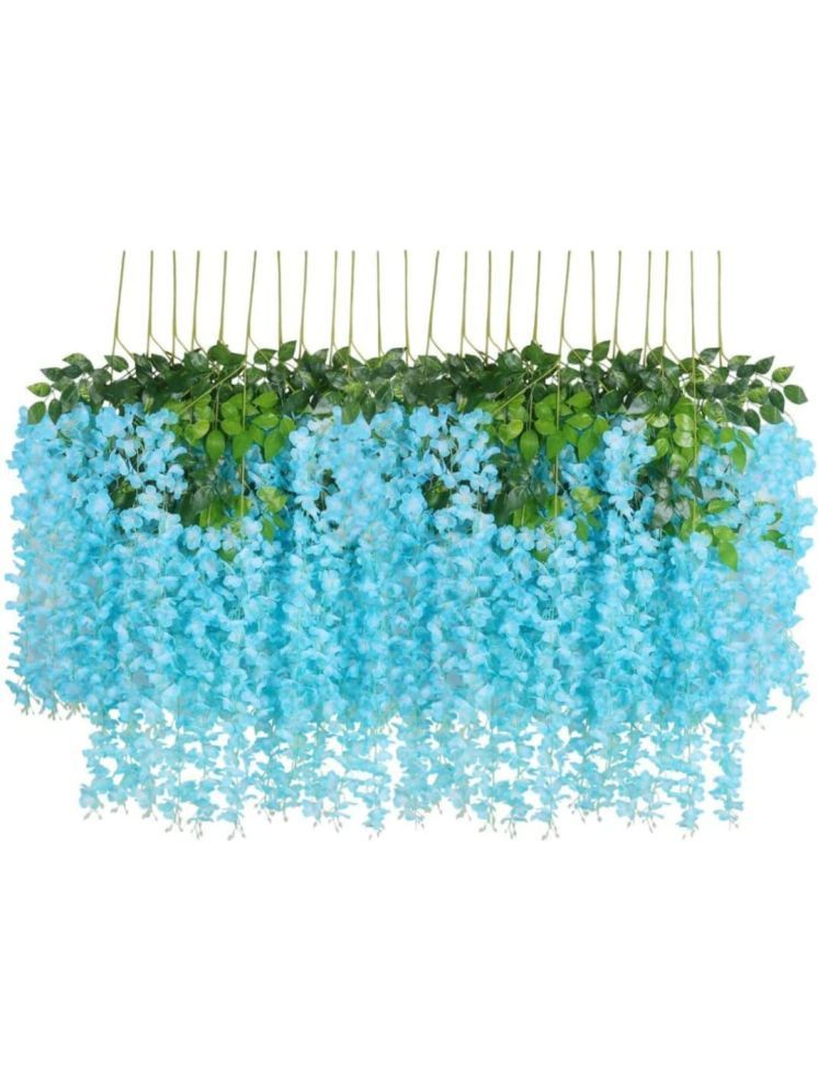     			Green plant indoor - Blue Wild Artificial Flowers Bunch ( Pack of 13 & More )