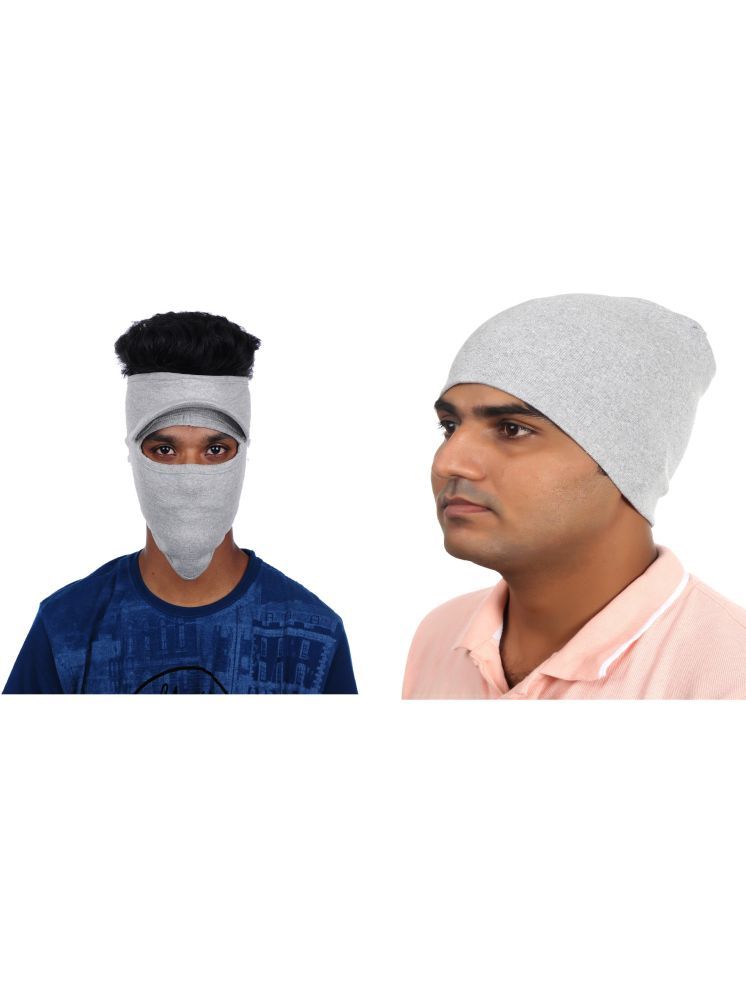     			H-STORE Blue Solid Cotton Face Cover