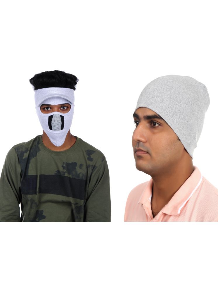     			H-STORE Gray Solid Cotton Face Cover