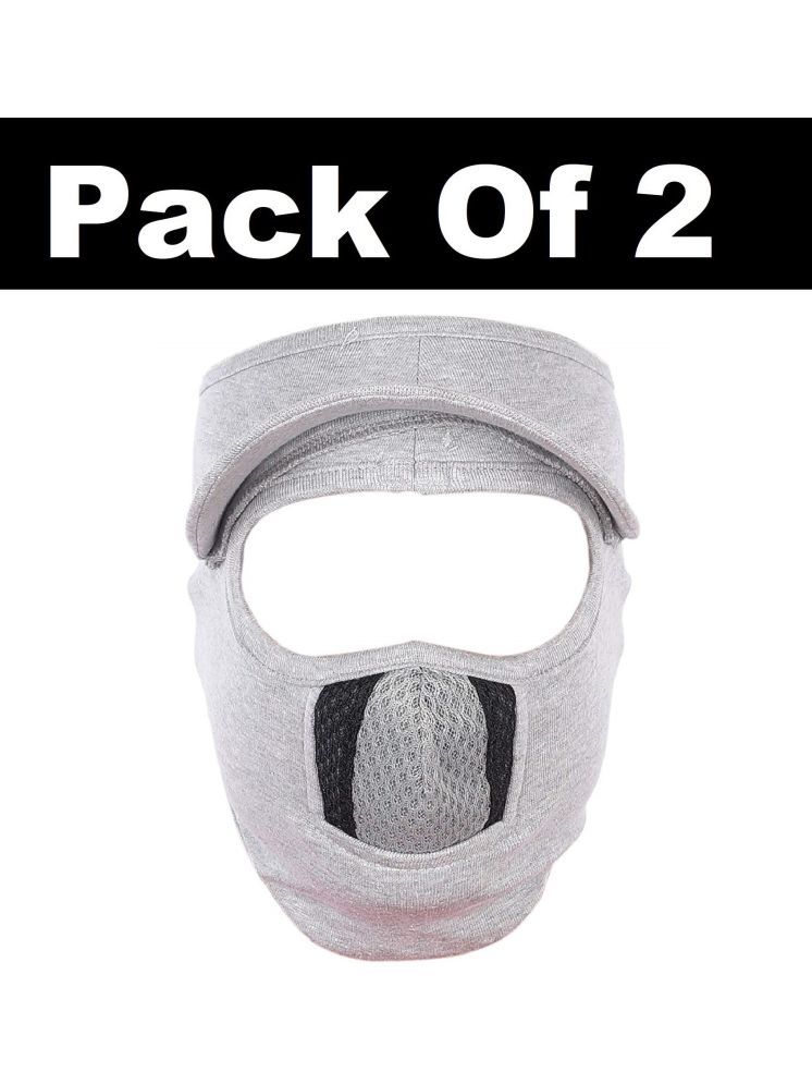     			H-STORE Gray Solid Cotton Face Cover