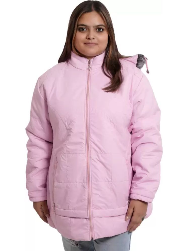     			LOVE LONDON - Polyester Pink Hooded Jackets Pack of 1