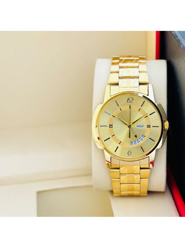     			MARKRIN Gold Stainless Steel Analog Men's Watch