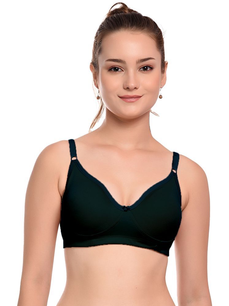     			Madam Pack of 1 Cotton Lightly Padded Everyday Bra For Women ( Black )