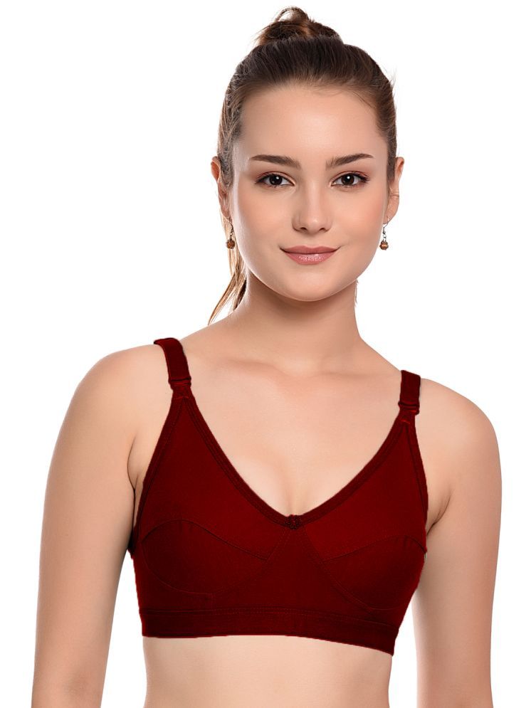     			Madam Pack of 1 Cotton Lightly Padded Everyday Bra For Women ( Maroon )