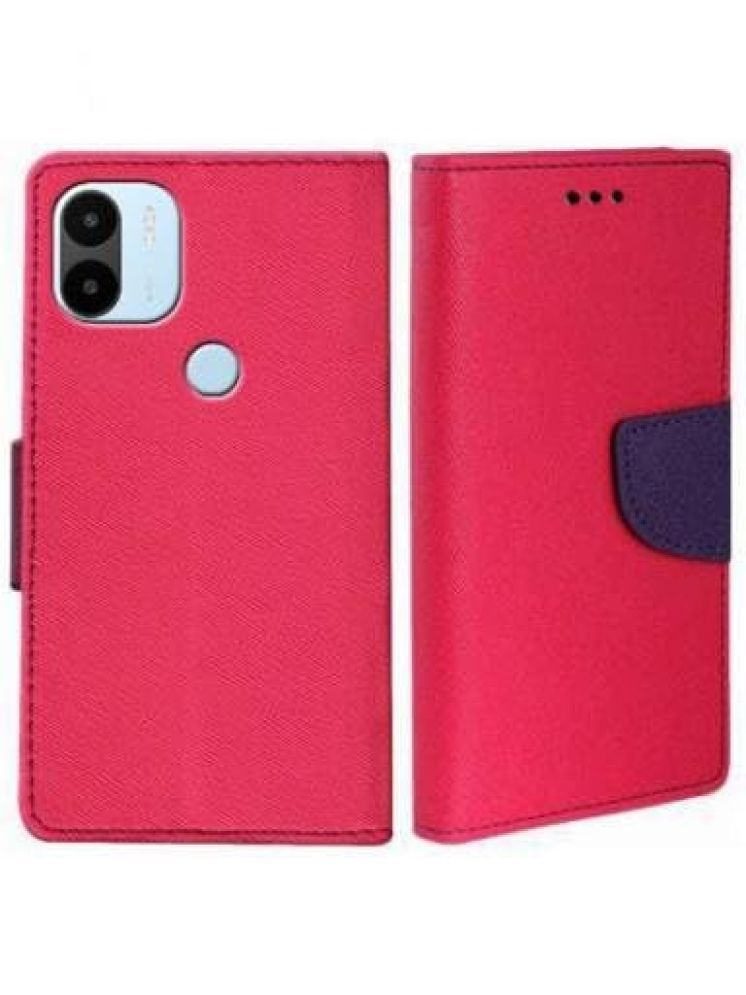     			Masque Pink Flip Cover Artificial Leather Compatible For POCO C50 ( Pack of 1 )