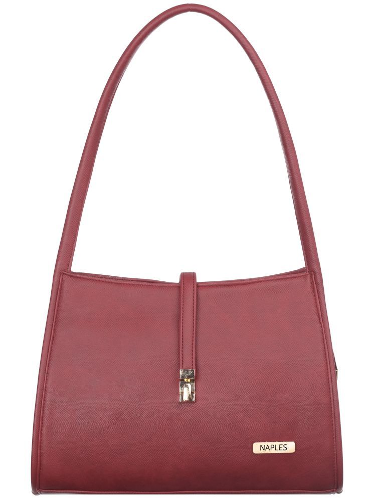     			Naples Shoulder Bag PU Set of 1 ( Maroon )