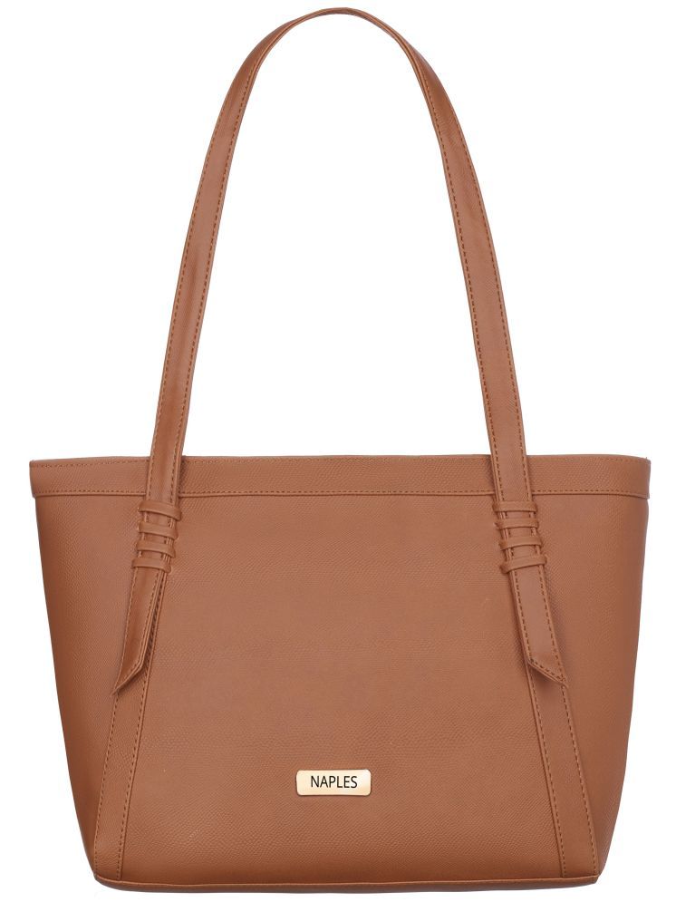     			Naples Shoulder Bag PU Set of 1 ( Tan )