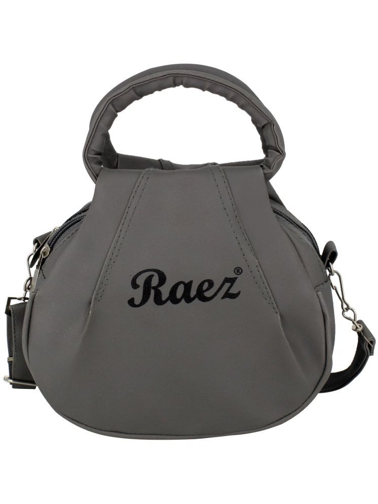     			Raez Sling Bag Rexin Set of 1 ( Light Grey )