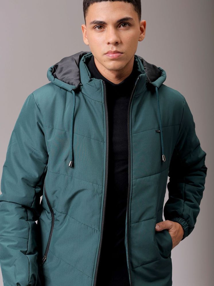     			The Indian Garage Co. Polyester Men's Puffer Jacket - Green ( Pack of 1 )