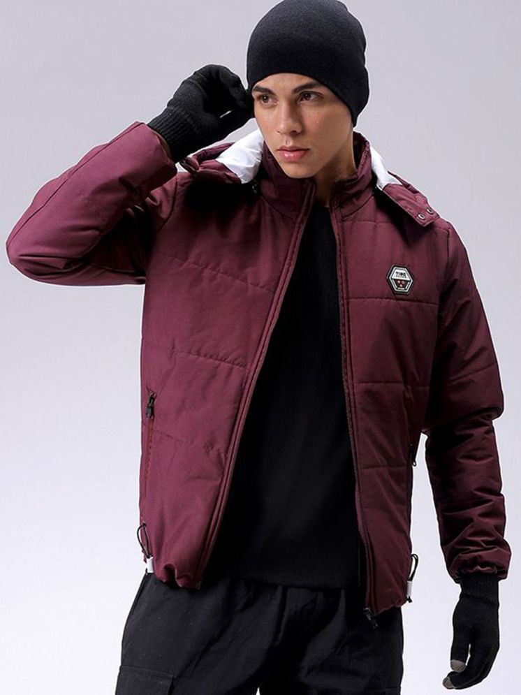     			The Indian Garage Co. Polyester Men's Puffer Jacket - Burgundy ( Pack of 1 )