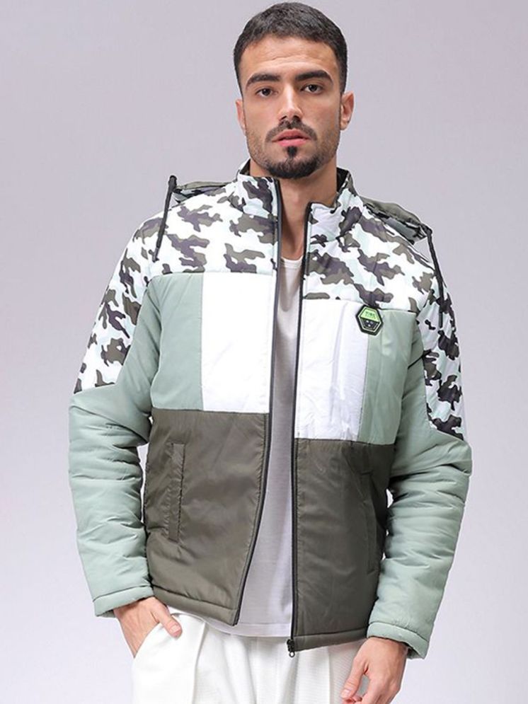     			The Indian Garage Co. Polyester Men's Puffer Jacket - Green ( Pack of 1 )