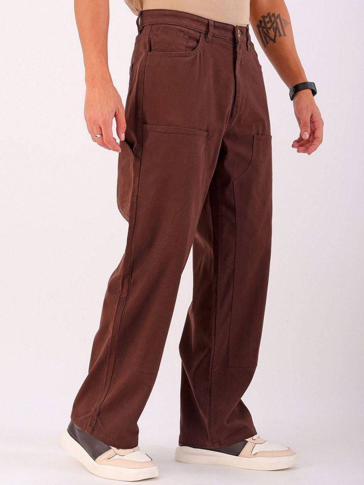     			The Indian Garage Co. Relax Flat Men's Cargos - Brown ( Pack of 1 )