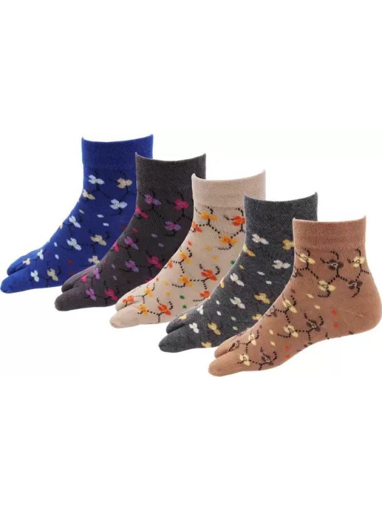     			Cavenders Pack of 5 Unisex Cotton Ankle Length Socks ( Multicolor )